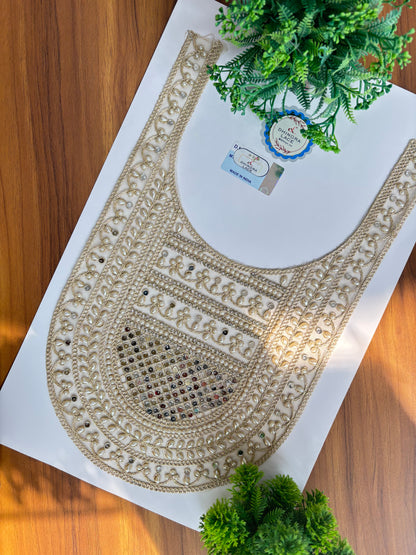 Beautiful Mirror Pearls And Zarkan Work Neck Patch 200126