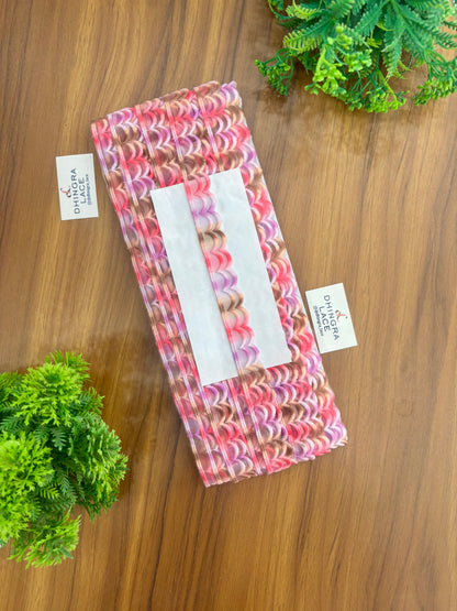 Beautiful Multicolour Scallop Lace (9 Meters) 250426