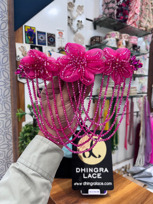 Beautiful Hanging Shoulder/Back Neck Patches Magenta 021225