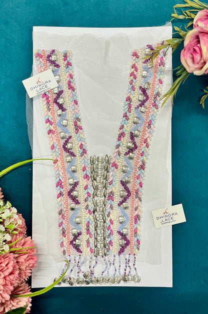 Beautiful Net Based Multicolor Neck Patches (1 Piece) 050826