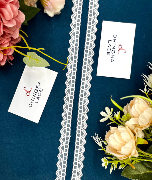Beautiful White Organza Based Lace 130824