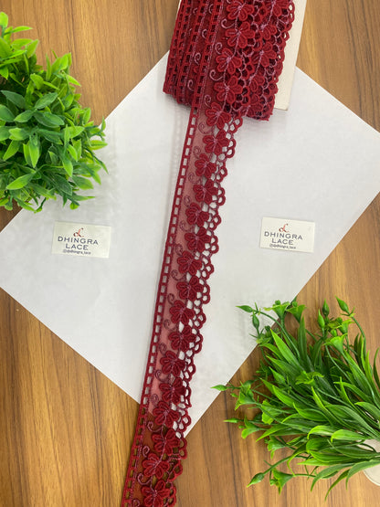 Beautiful Net Based Zari Work Guipure Lace (1 Meter) 090626