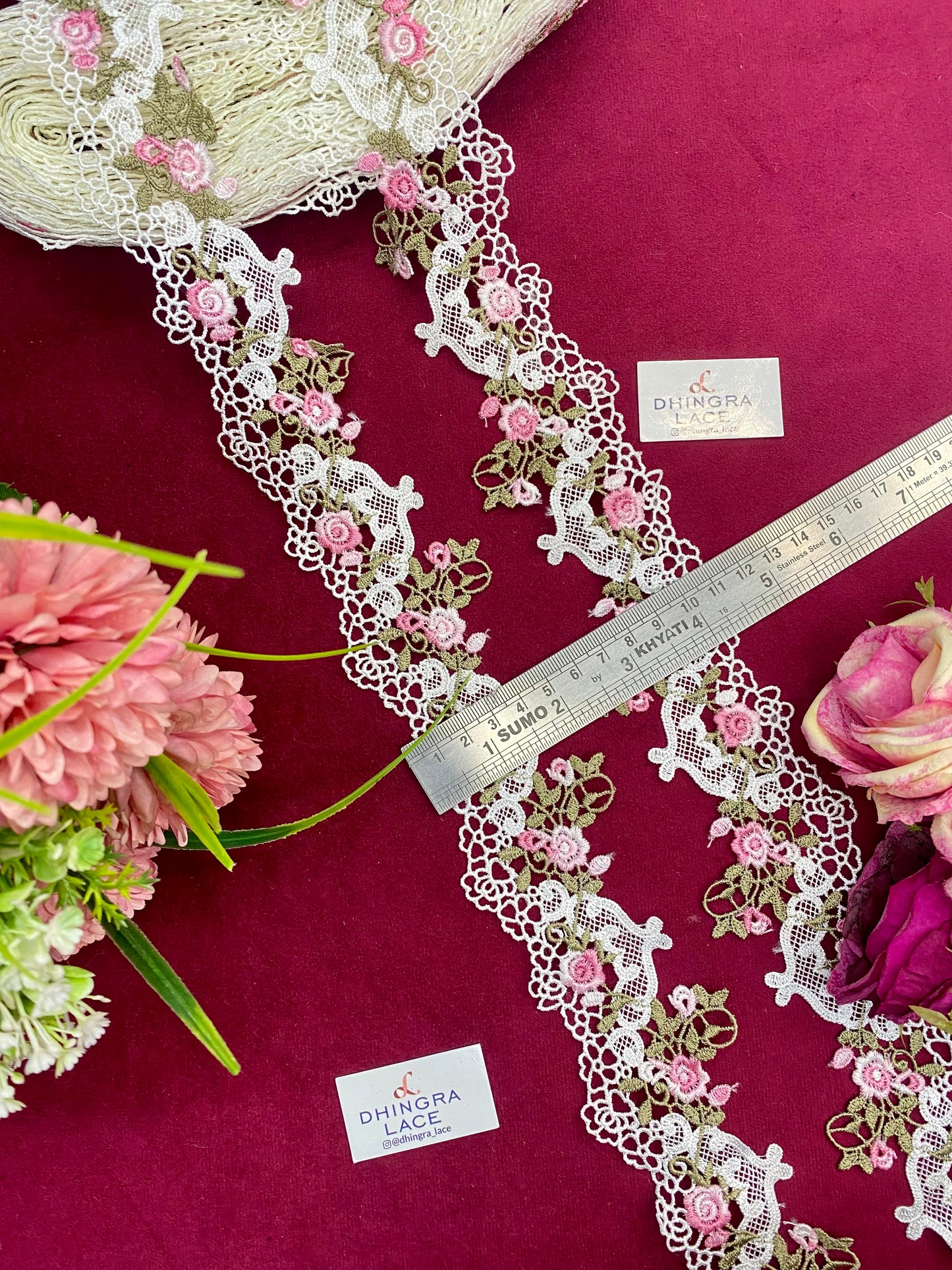 Beautiful White Multi Guipure 2 Inches Broad Lace 160126 (3 Meters)