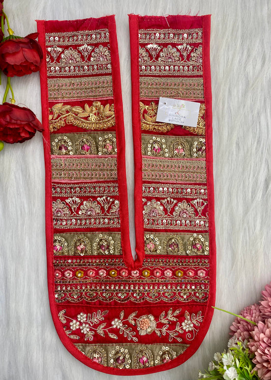 Beautiful Multicolour Zardozi Work Neck Patches 020126