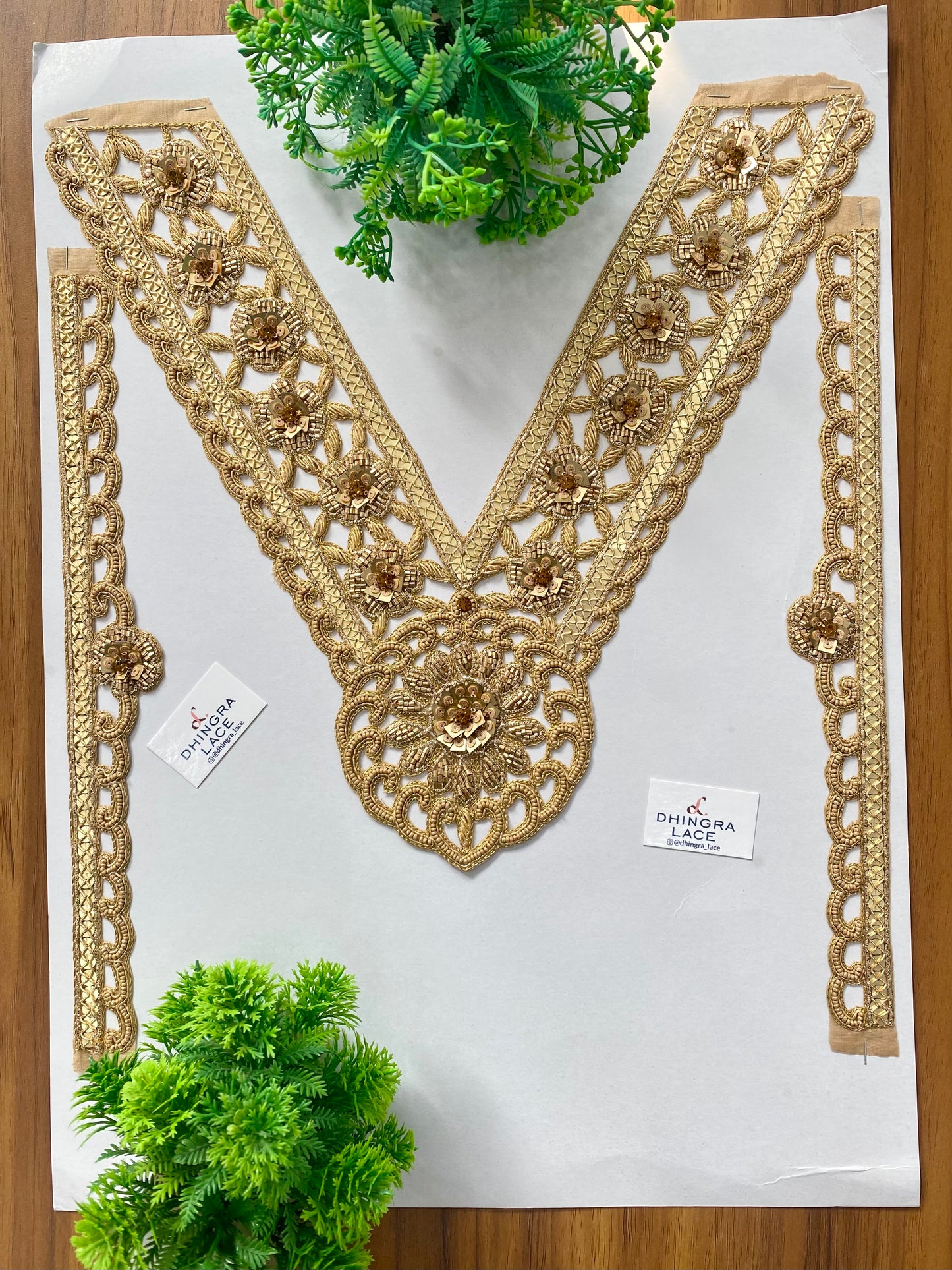 Beautiful Cutpipe And Sequence Work Zardozi Neck With Sleeves 280126