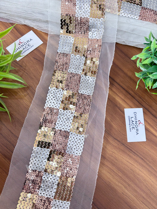 Beautiful Net Based Sequence Work Lace 251125