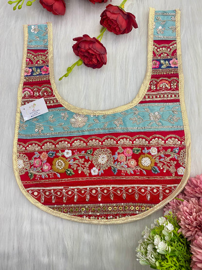 Beautiful Multicolour Zardozi Work Neck Patches 020126