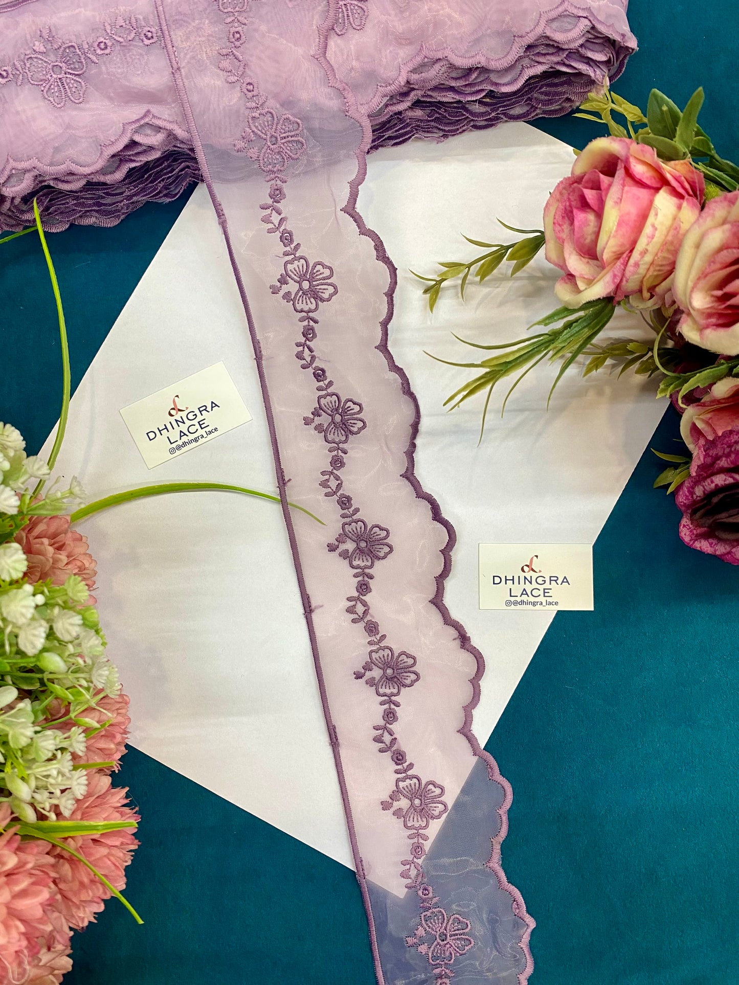 Beautiful Organza Based Scallop Lace (9 Meters) 240726