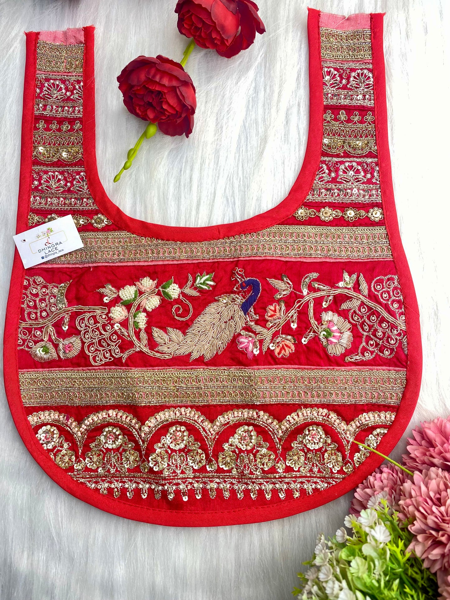 Beautiful Multicolour Zardozi Work Neck Patches 020126