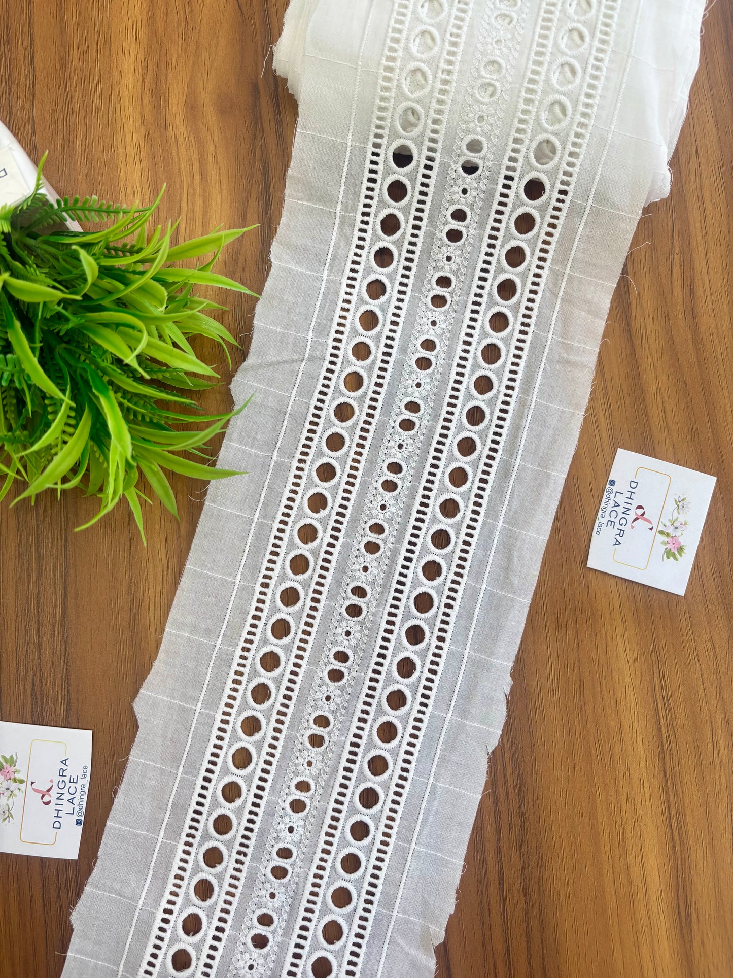 Beautiful Pure Cotton Hakoba Lace White 5.5 Inches Broad 140426