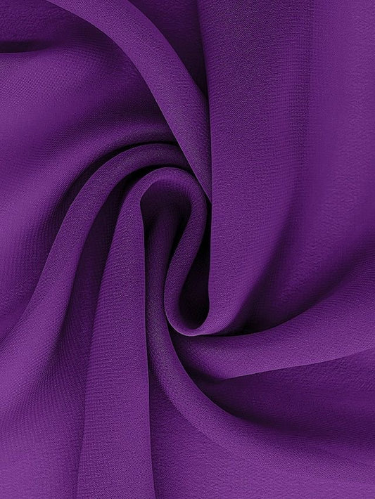 Super Fine Quality Georgette Fabric For Saree Salwar Kameez Gown & Dress, Width 44 Inches Purple