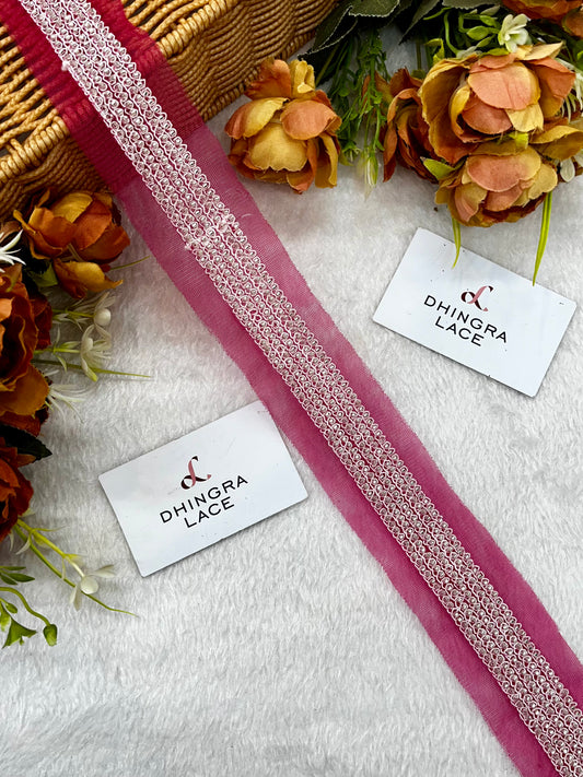 Beautiful Net Based Cutpipe Work Lace 011124