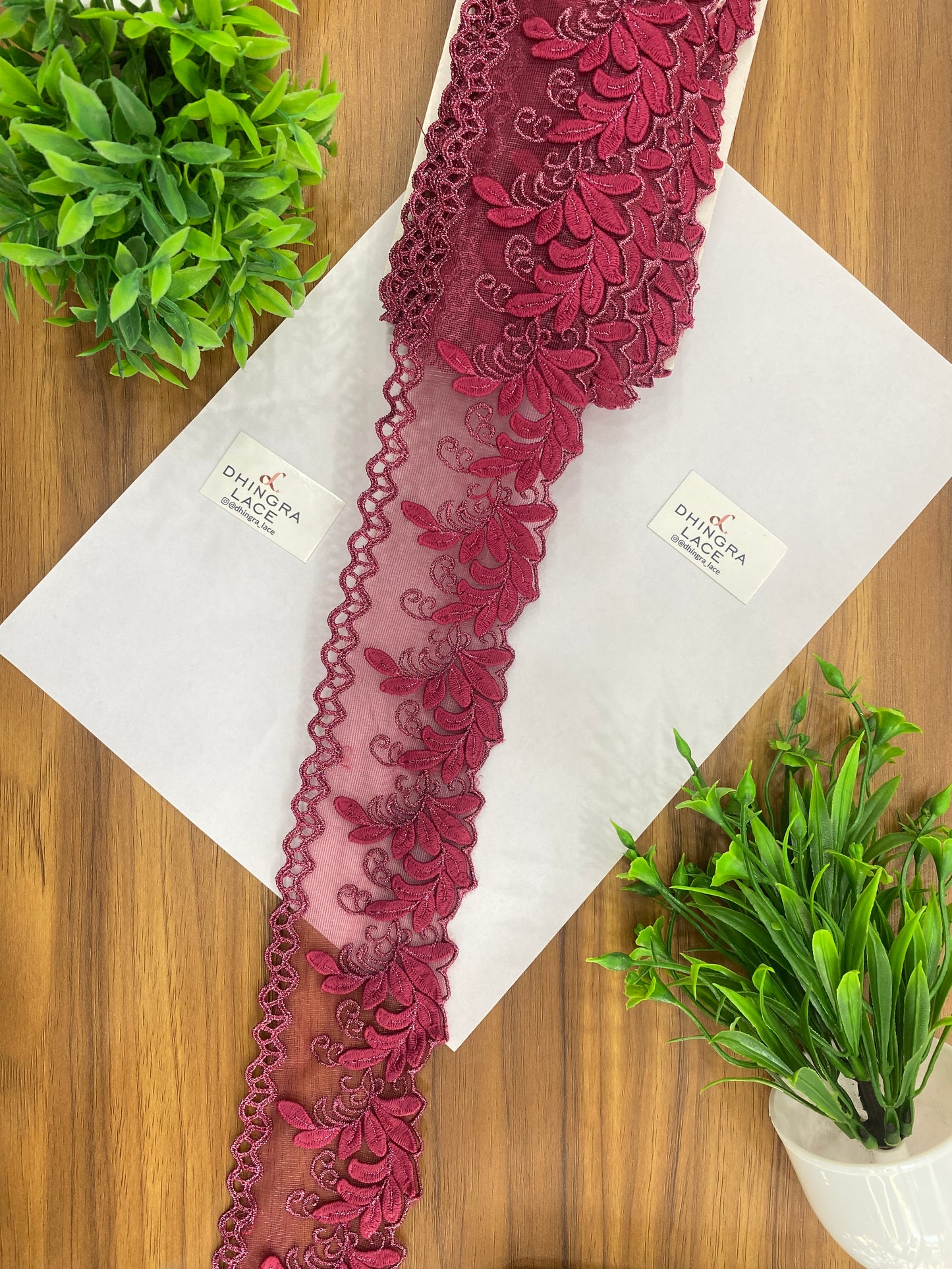Beautiful Net Based Zari Work Guipure Lace (1 Meter) 090626/120626