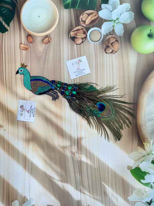 Beautiful Handwork Peacock Patch 1 Piece Right 131025