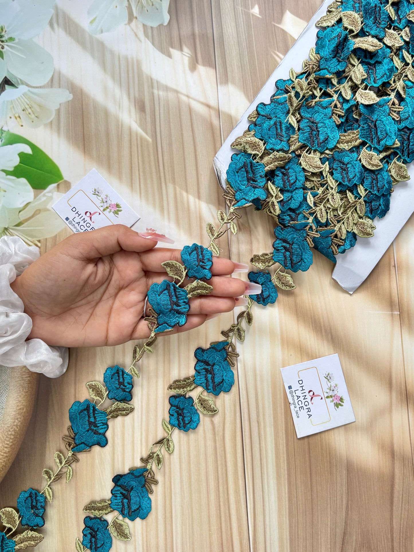 Beautiful Guipure Multicolour Flower Lace 020725