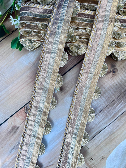 Beautiful Multicolour Gotta Flower Lace 131125 ( 9 Meters )