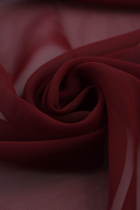 Super Fine Quality Georgette Fabric For Saree Salwar Kameez Gown & Dress, Width 44 Inches Maroon Dl131