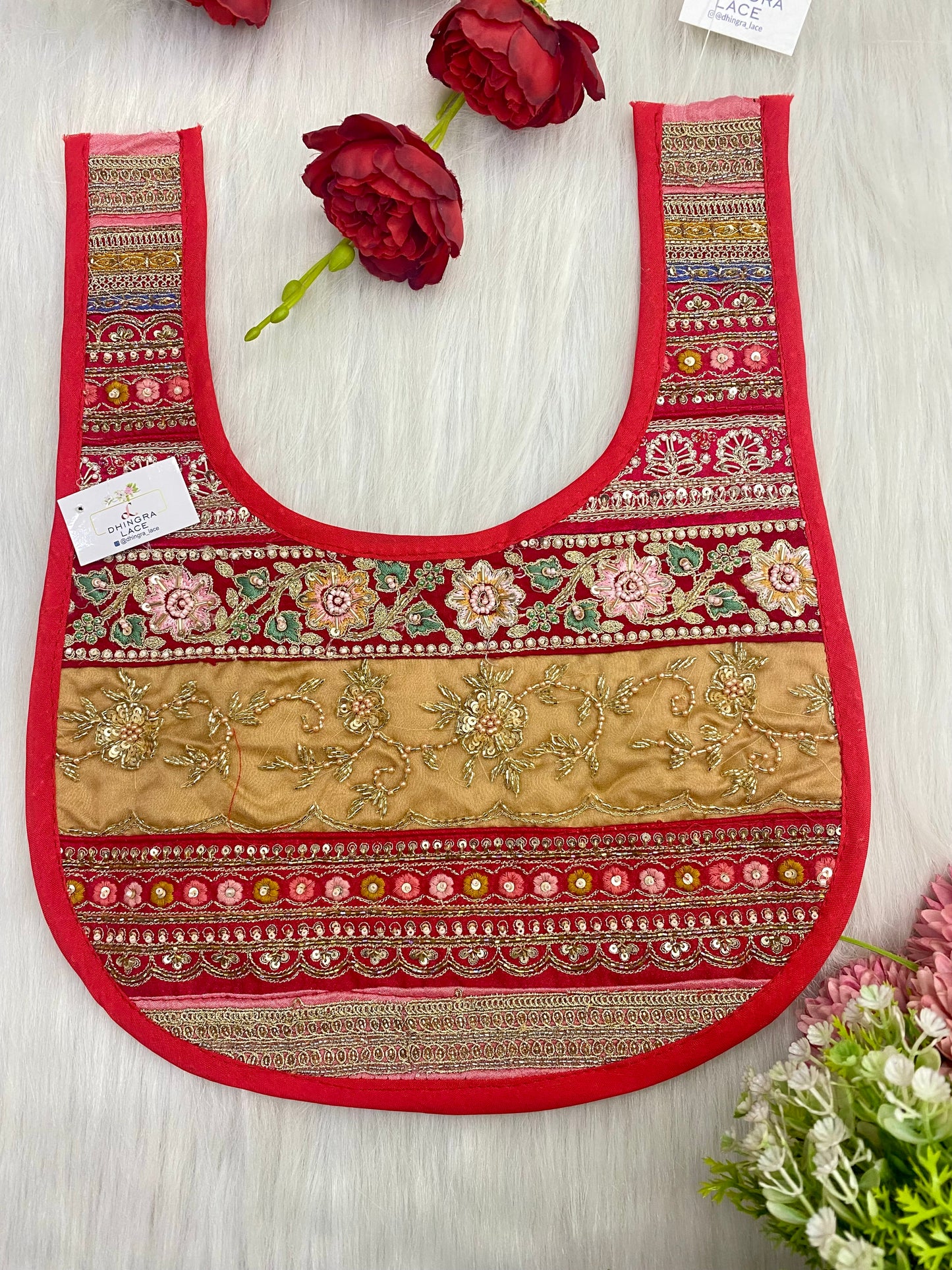 Beautiful Multicolour Zardozi Work Neck Patches 020126
