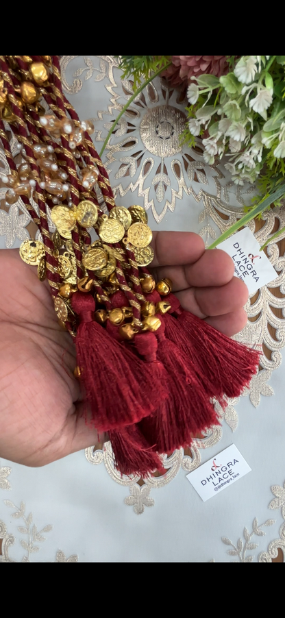 Beautiful Tassel Hanging Ghungru & Coin Work (12 pices) 230826