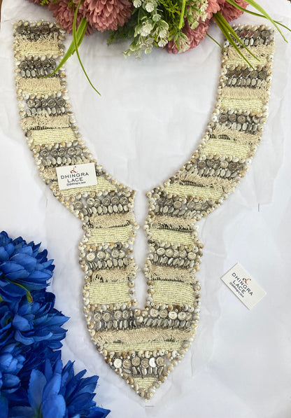 Beautiful Net Based Handwork Boho Neck Patches (1 Piece) 020726