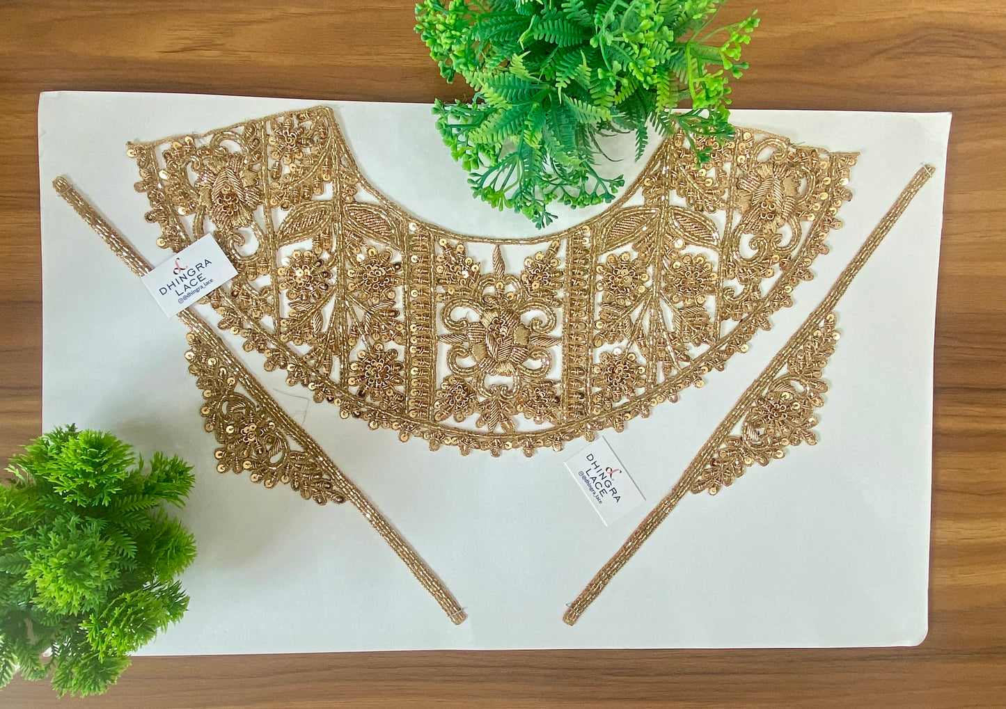 Beautiful Cutpipe And Sequence Work Zardozi Neck With Sleeves 280126/A