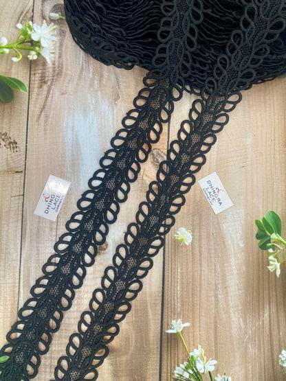 Beautiful Guipure Lace Black 020326