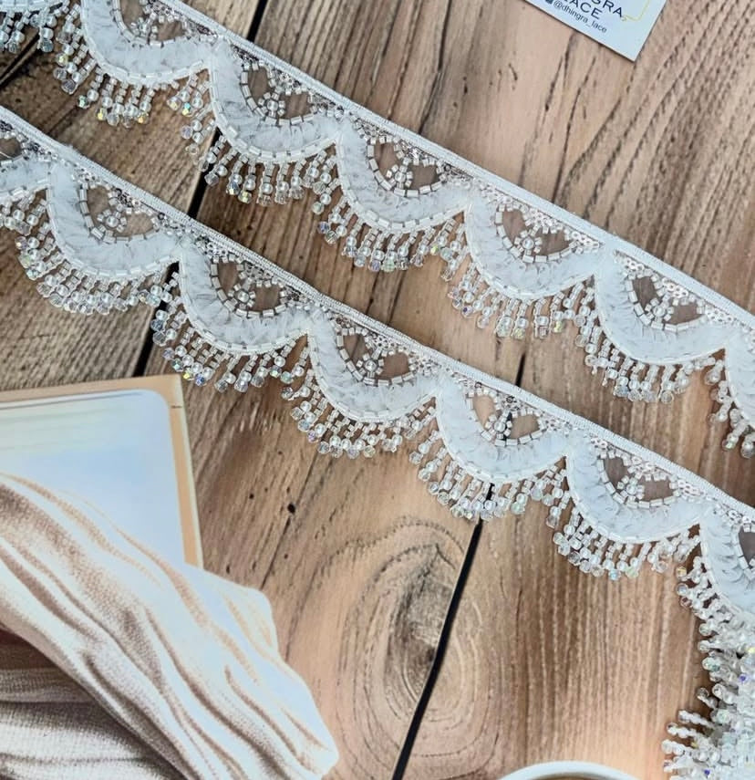 Beautiful Multicolour Black Hanging Lace (1 Meter) 220725/230726