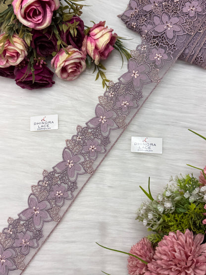 Beautiful Net Based Flower Lace (1 Meter) 200626