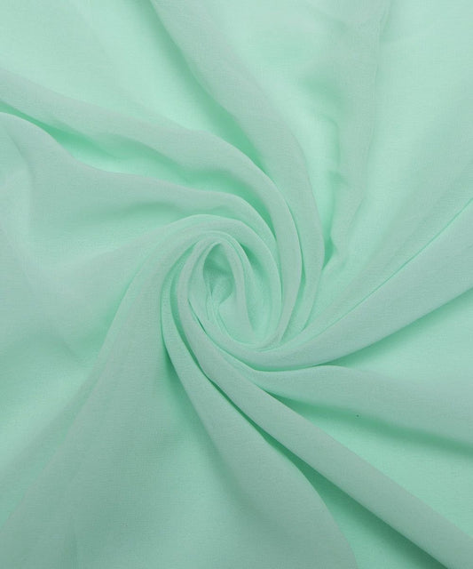 Super Fine Quality Georgette Fabric For Saree Salwar Kameez Gown & Dress, Width 44 Inches Sea Green