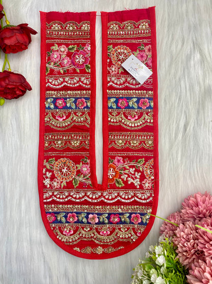 Beautiful Multicolour Zardozi Work Neck Patches 020126