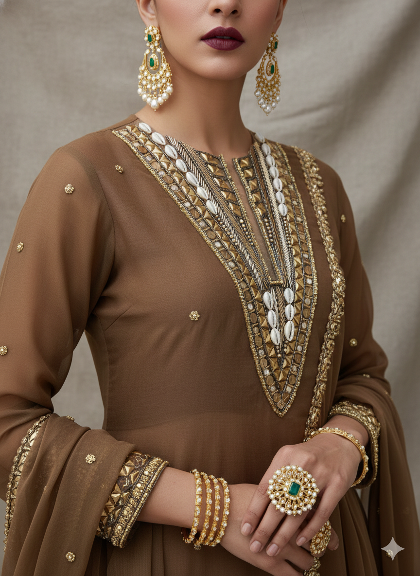 Beautiful Net Based Shells Work Neck L 18 W 11 251225