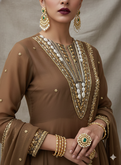 Beautiful Net Based Shells Work Neck L 18 W 11 251225