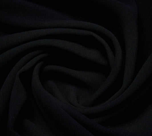 Super Fine Quality Georgette Fabric For Saree Salwar Kameez Gown & Dress, Width 44 Inches Black