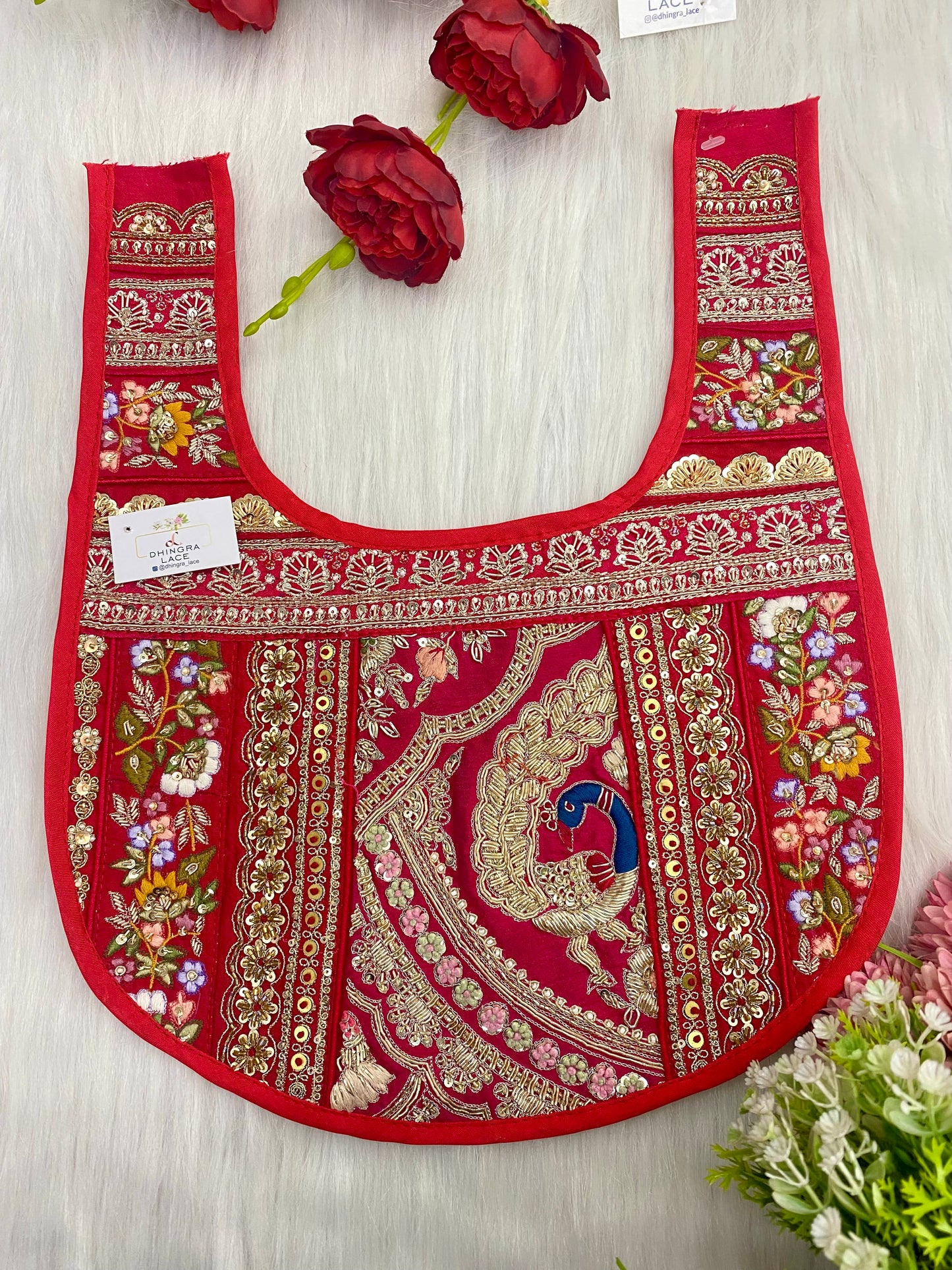 Beautiful Multicolour Zardozi Work Neck Patches 020126