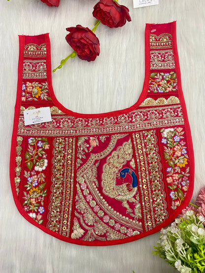 Beautiful Multicolour Zardozi Work Neck Patches 020126
