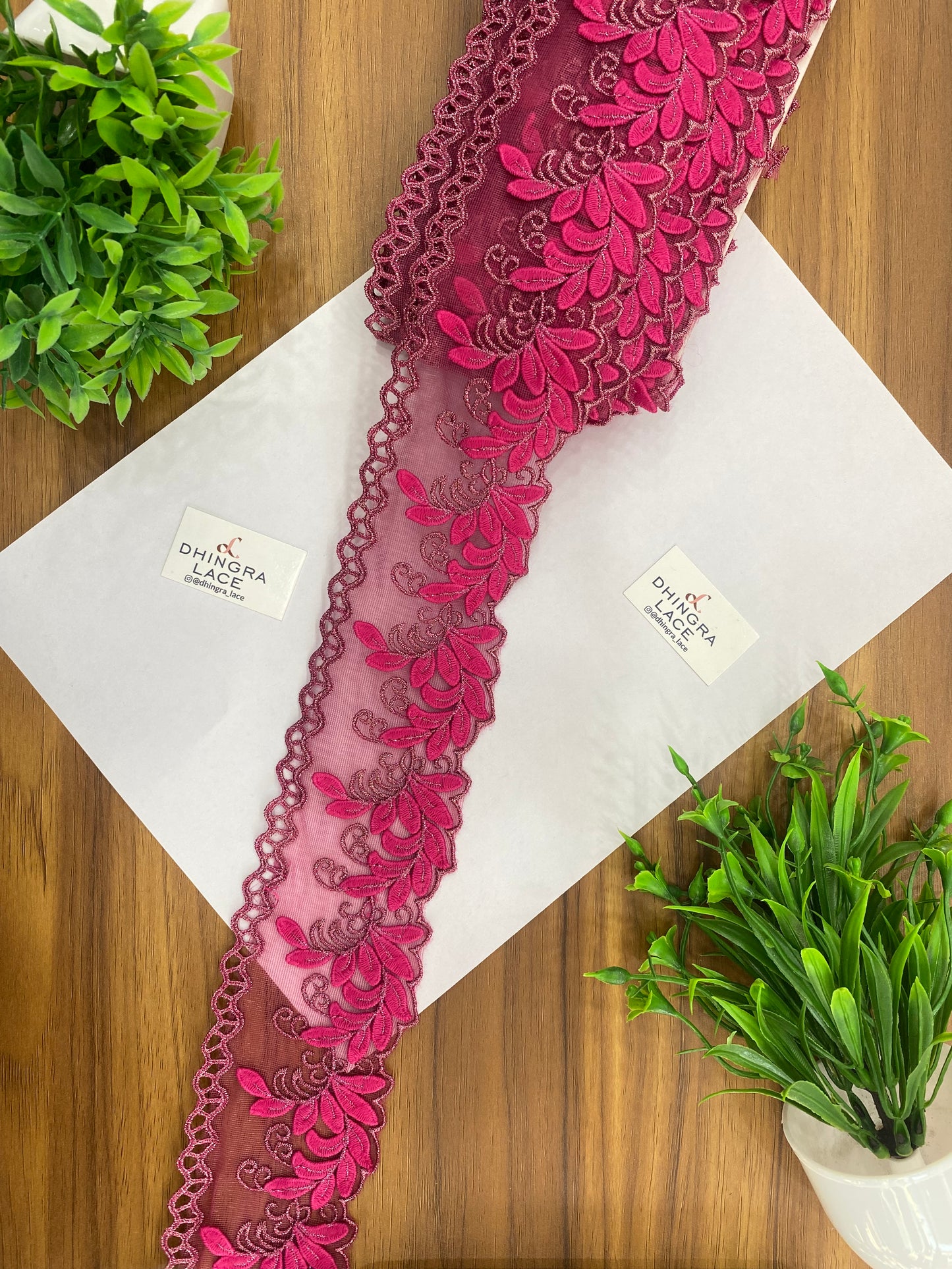 Beautiful Net Based Zari Work Guipure Lace (1 Meter) 090626/120626