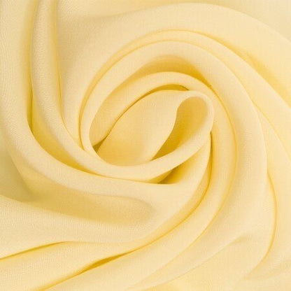 Super Fine Quality Georgette Fabric For Saree Salwar Kameez Gown & Dress, Width 44 Inches Lemon Yellow Dl200