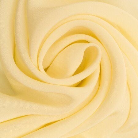 Super Fine Quality Georgette Fabric For Saree Salwar Kameez Gown & Dress, Width 44 Inches Lemon Yellow Dl200