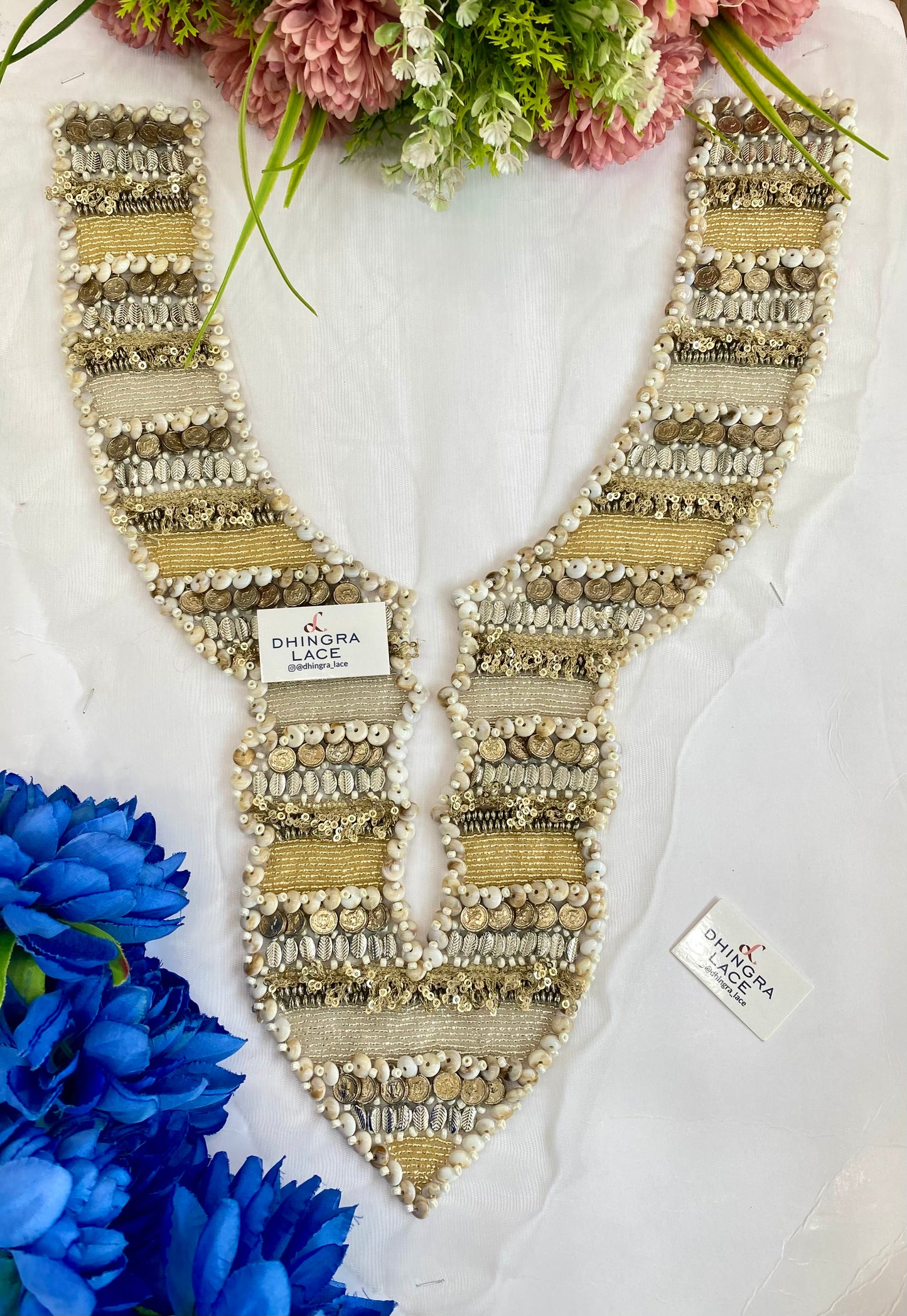 Beautiful Net Based Handwork Boho Neck Patches (1 Piece) 020726