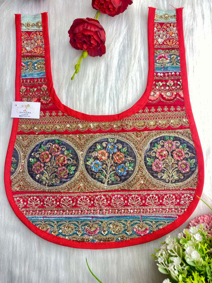 Beautiful Multicolour Zardozi Work Neck Patches 020126