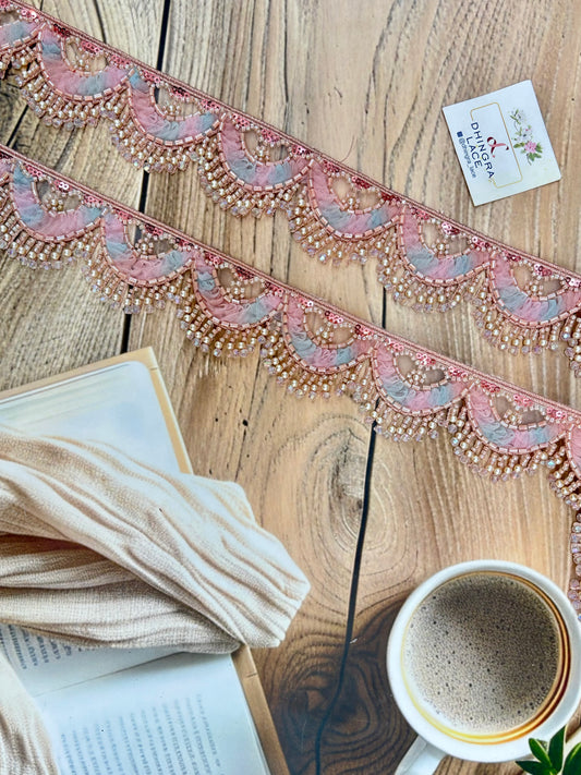 Beautiful Hanging Lace Light Pink Multi 220725