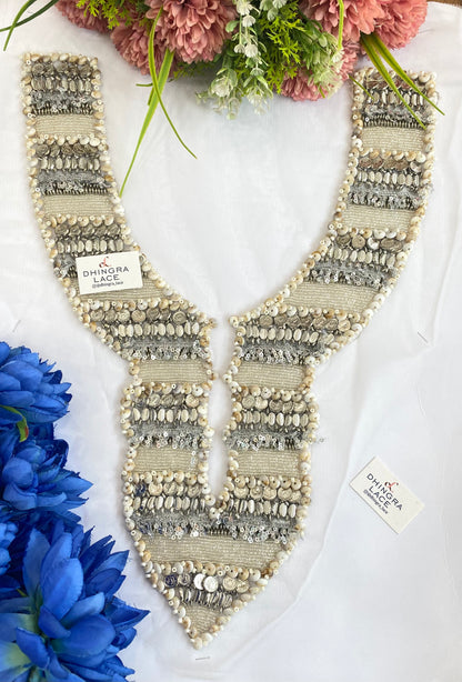 Beautiful Net Based Handwork Boho Neck Patches (1 Piece) 020726