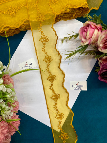 Beautiful Organza Based Scallop Lace (9 Meters) 240726