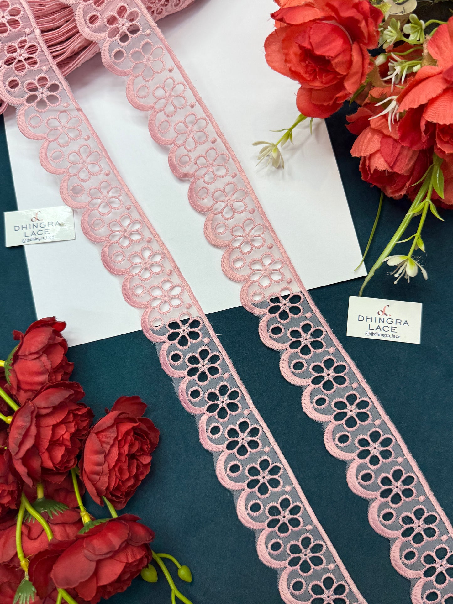 Beautiful Organza Based Scallop 1.5 Inches Broad Lace (9 Meters) 300526/050626