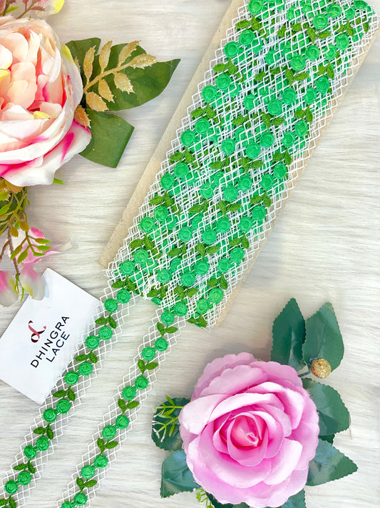 Beautiful Insertion Guipure Lace  Light Green 240525