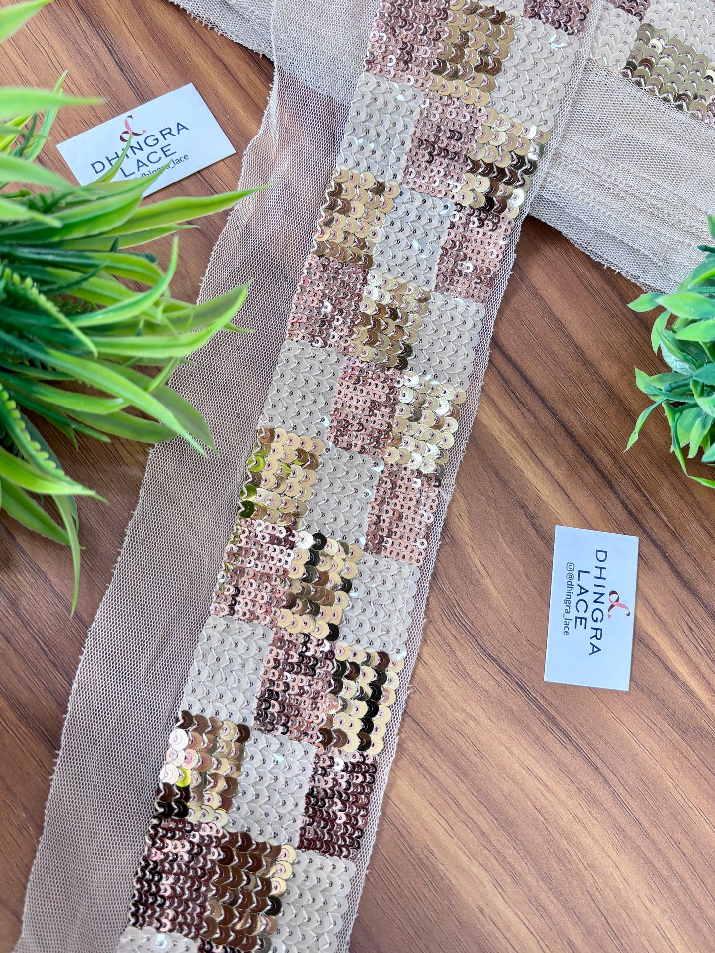 Beautiful Net Based Sequence Work Lace 251125