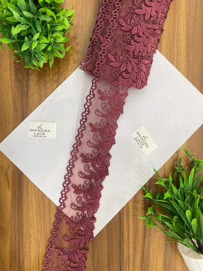 Beautiful Net Based Zari Work Guipure Lace (1 Meter) 090626/120626
