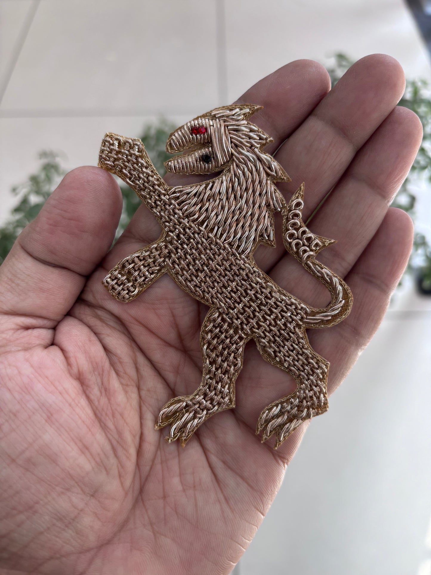 Beautiful Handwork Lion Patch 071125