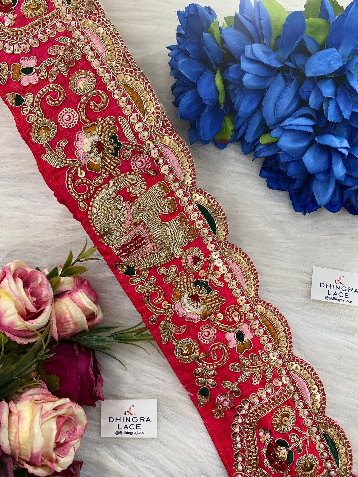 Silk Based Handwork Border Multi Threads (9 meters) 081026