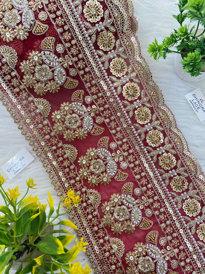 Handwork Coloured 8 Inches Broad Border 051026